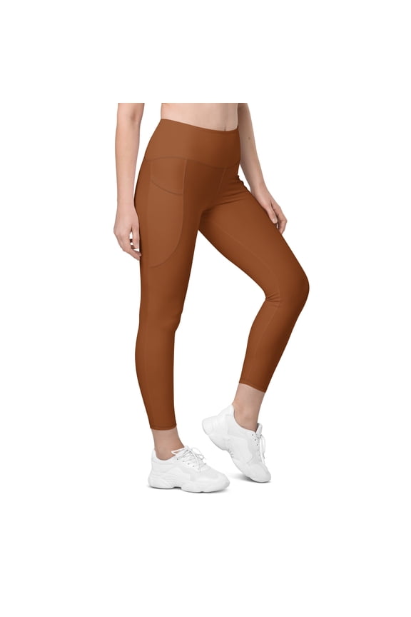 Saddle Brown Leggings with pockets