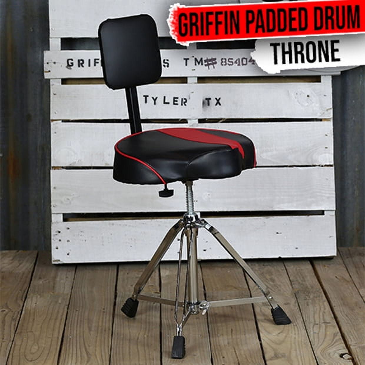 Drum stool 2024 with backrest
