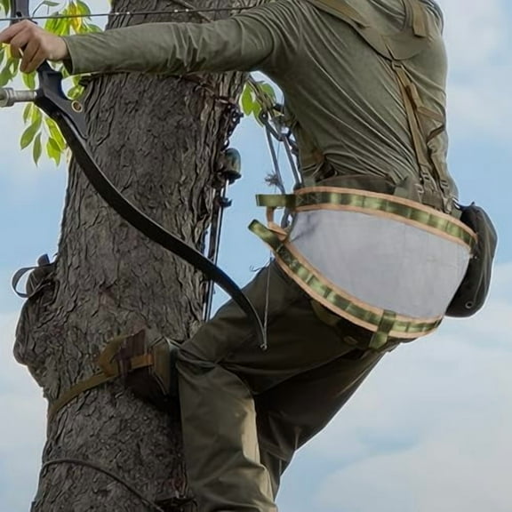 Saddle Hunting, Adjustable Tree Climbing Saddle with Carry Bag, Ultra-Large Comfortable Seat, Lightweight Tree Stands Accessories, Essential Saddle Hunting Gear, Includes Bridge$$Other