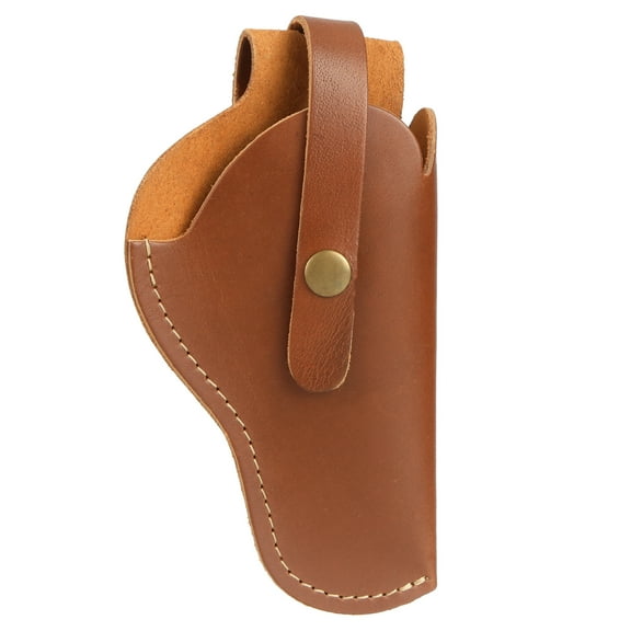 Saddle Mate Brown Leather Gun Holster 6" with Adjustable Retention Strap Right Handed