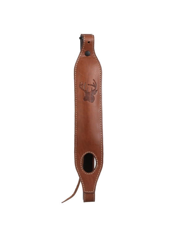 Rugged Buffalo Brown Leather Gun Sling with Padding