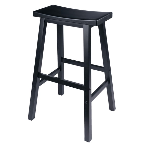 Saddle Seat Counter Stool, 29 Black, Backless Bar Stool for Kitchen Dining Home Dorm