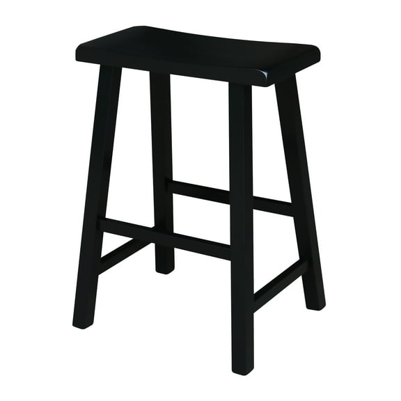 International Concepts 24" Wood Saddle Seat Stool
