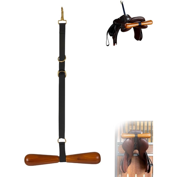 Saddle-Shaped T-Shaped Hanger, Compact Horse Tack Wall Mount Stand for Trailers, Stables & Horse Shows