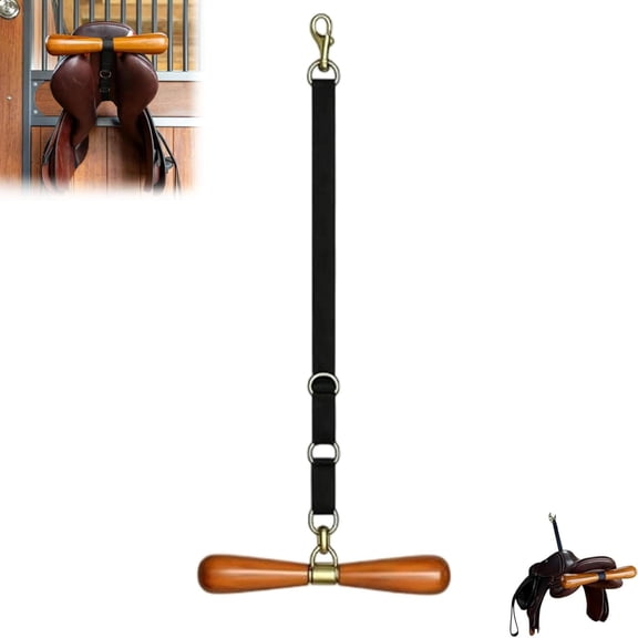 Saddle-Shaped T-Shaped Hanger, Horse Tack Storage Holder for Western and English Saddles, for Trailers, Stables and Horse Shows