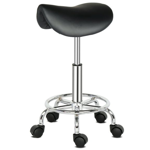 Saddle Stool Ha Ha Feet Rotation Bar Stool Black
