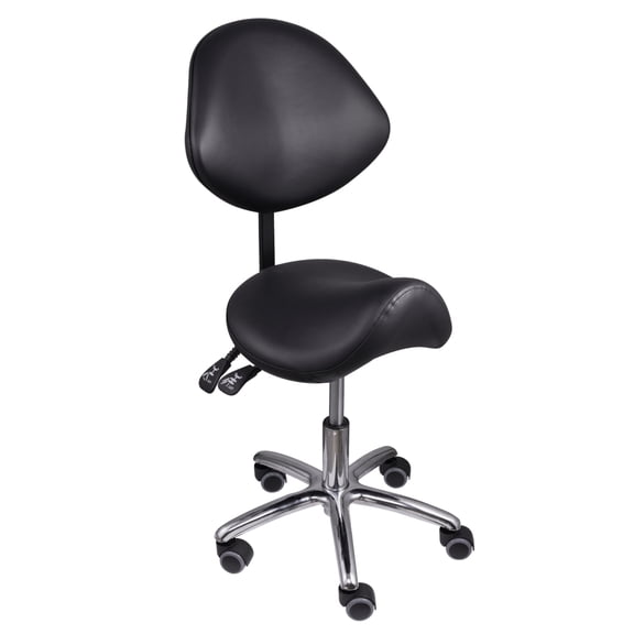 Saddle Stool Rolling Swivel Height Adjustable with Wheels,Heavy Duty Anti-Fatigue Ergonomic Saddle Chair for Hair Beauty Salon Lab Dental Massage Office Home Kitchen