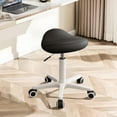 thumbnail image 1 of XUEGW Saddle Stool with Rolling Wheels, Adjustable Height Swivel Ergonomic Chair with Thick Padded Seat, Fit for Hair Salon, Dental Clinic, Spa, Massage Studio, Office & Home, Black, 1 of 6