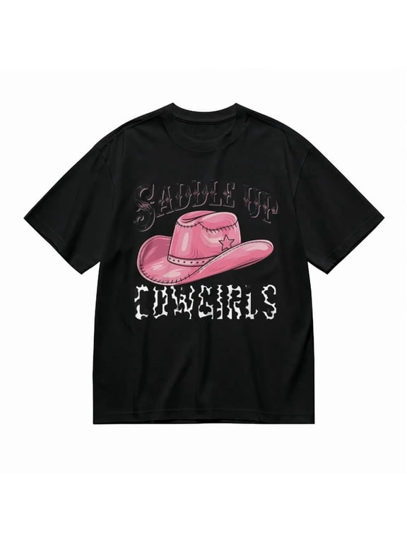 Saddle Up Cowprinted Cotton Tee, Unisex T-Shirt