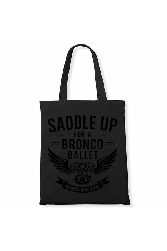 Saddle Up For A Bronco Ballet Cute Fall Leaves Autumn Pumpkin Patch Gift Canvas Bag 2Pcs