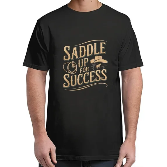 Saddle Up For Success Horse Trainer T-Shirt Vibe for Adults S-4XL
