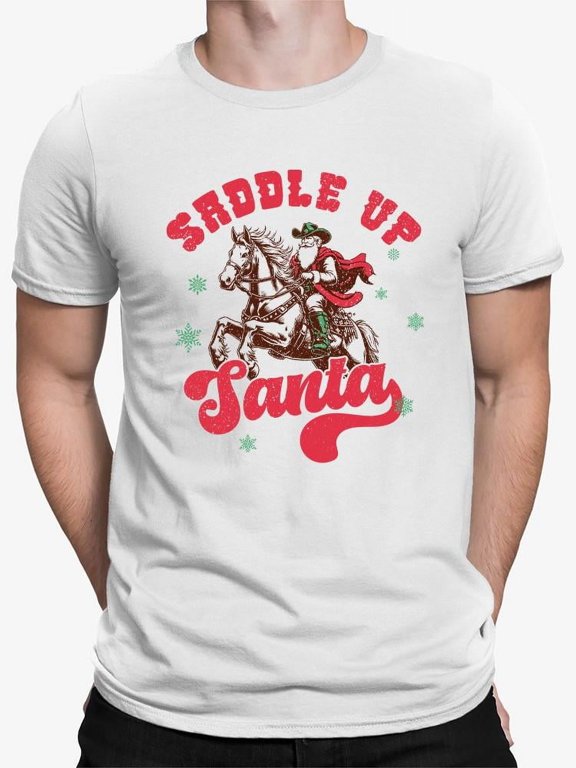 Saddle Up Santa - Cowboy Xmas T-shirt Men's