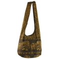 thumbnail image 1 of Saddlebrown Hippie Hobo Boho Vintage Elephant Sling Cotton Yam Buddha Crossbody Shoulder Messagenger Bag Purse Tote Small SEA04, 1 of 1