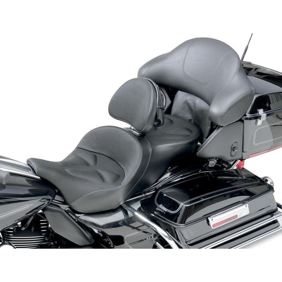 Saddlemen 800-23-03001 Explorer G-Tech Seat - Memory Foam and Fabric with Driver Backrest