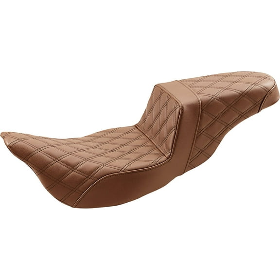 Saddlemen Brown Lattice Stitch Extended Reach Step-Up Seat (808-07B-175BREX)