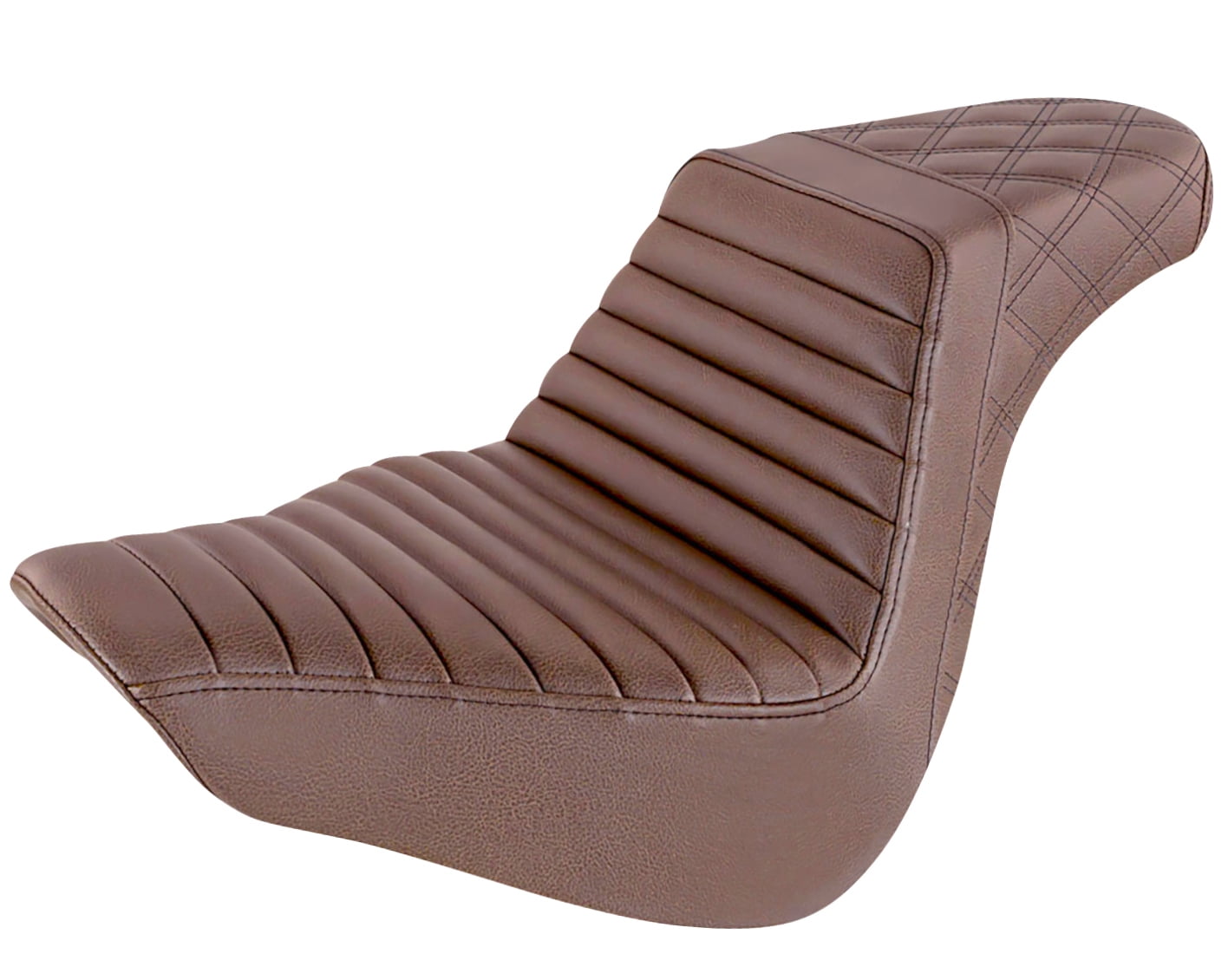 Saddlemen Extended Reach Step-Up Seat - Tuck-n-Roll Lattice Stitch With GelCore (808-07B-176E)