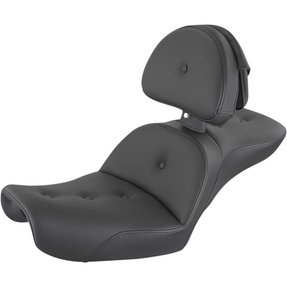 Saddlemen Explorer RS Pillow Top Black Seat w/Driver Backrest (896-04-030RS)