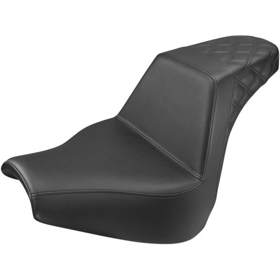 Saddlemen Step Up Black Rear Lattice Stitch Motorcycle Seat (818-31-173)
