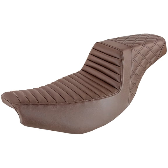 Saddlemen Step Up Brown Seat w/Tuck-n-Roll Front & Lattice Rear (I14-07-176BR)