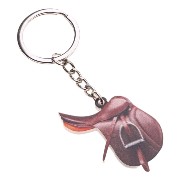 Saddles Acrylics Pendant Keychain for Horses Lover Handmade Keyring Colorful Key Chain Accessories Bag Decoration