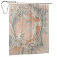 Traditional Rococo Baroque Ange Cherubs Vintage Shower Curtain Set With