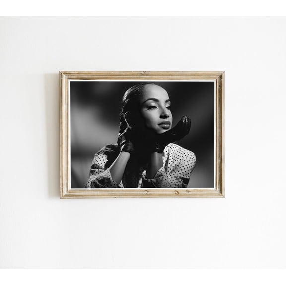 Sade Adu, Sade Adu, Fashion Wall Art, Black and White, Retro Wall Art, Vintage Music Print, Wall Art, Unframed Poster Size 12x18
