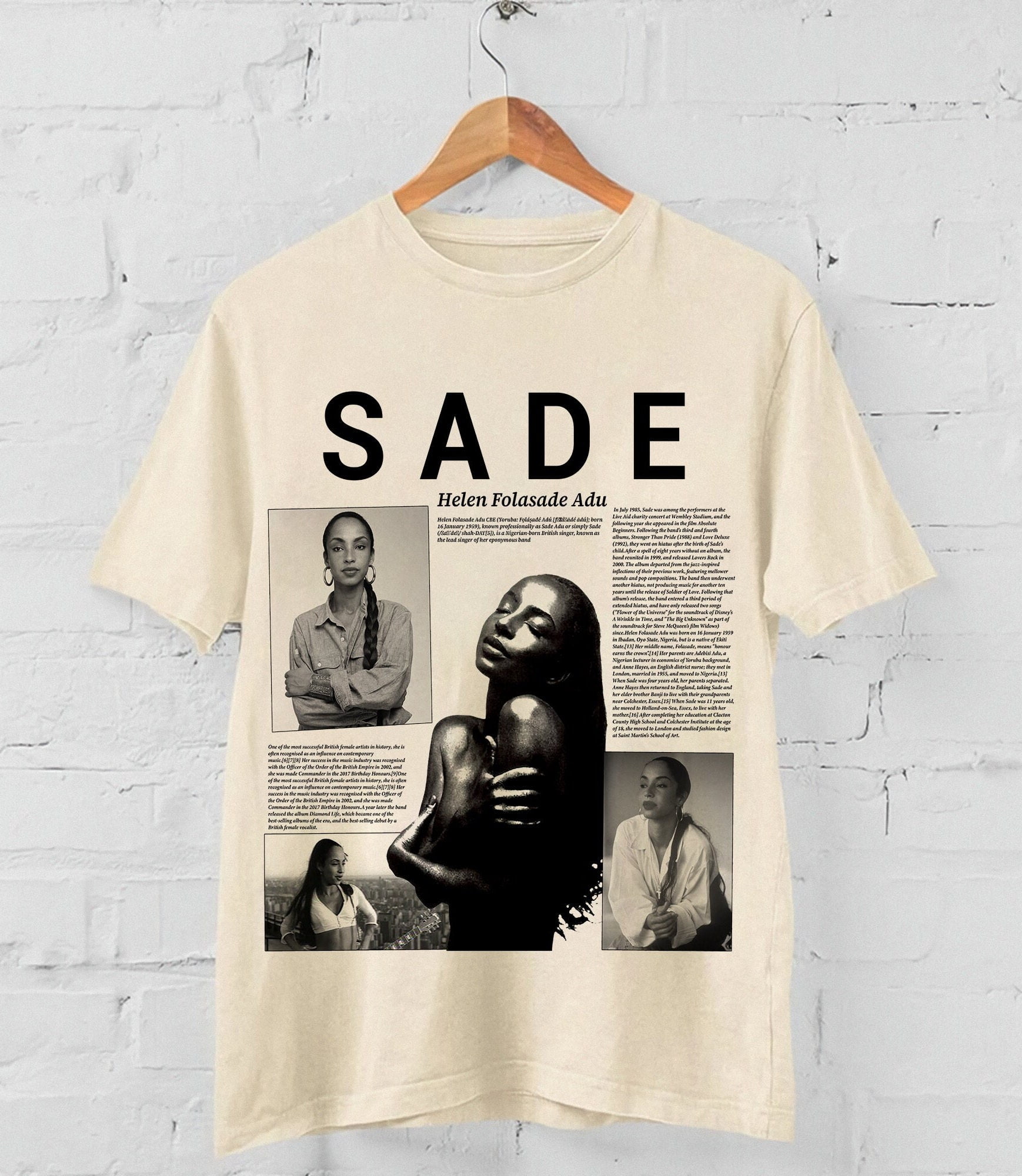 Sade Album t-shirt, Sade retro Lyric style top tee vintage unisex 