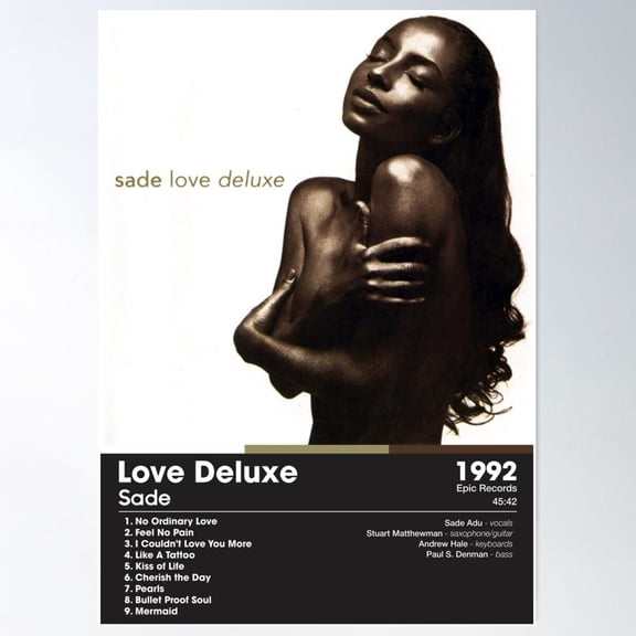 Sade - Love Deluxe | Album Card Poster Wall Art, Modern Wall Decor For Living Room Bedroom, 8x12 UNFRAMED