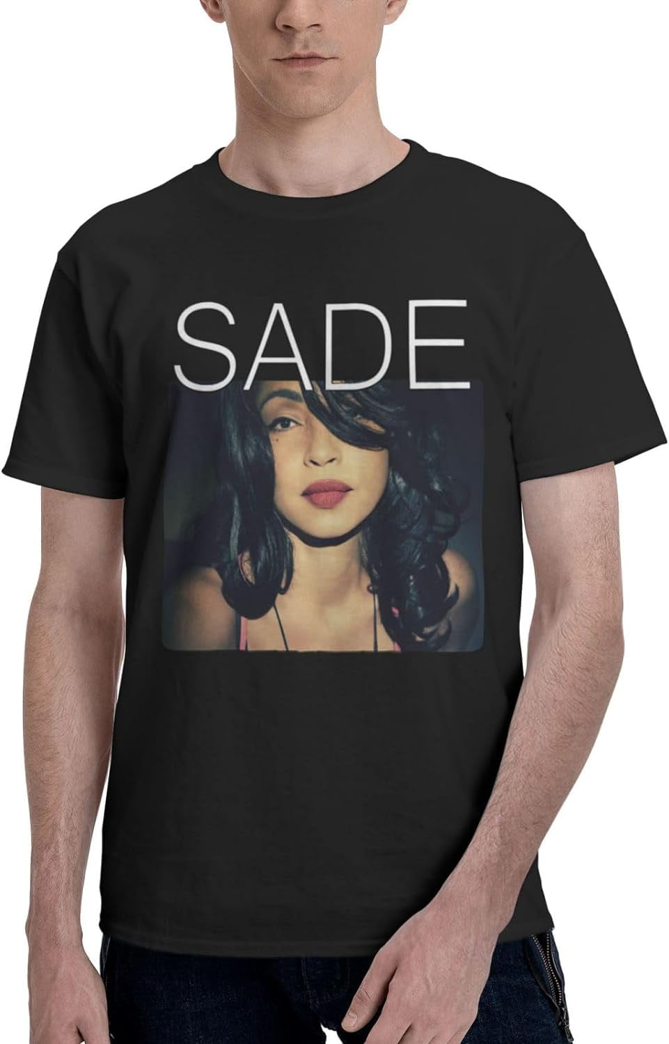 Sade Men's Vintage Crew Neck TShirts Print Short Sleeve Graphic Tees