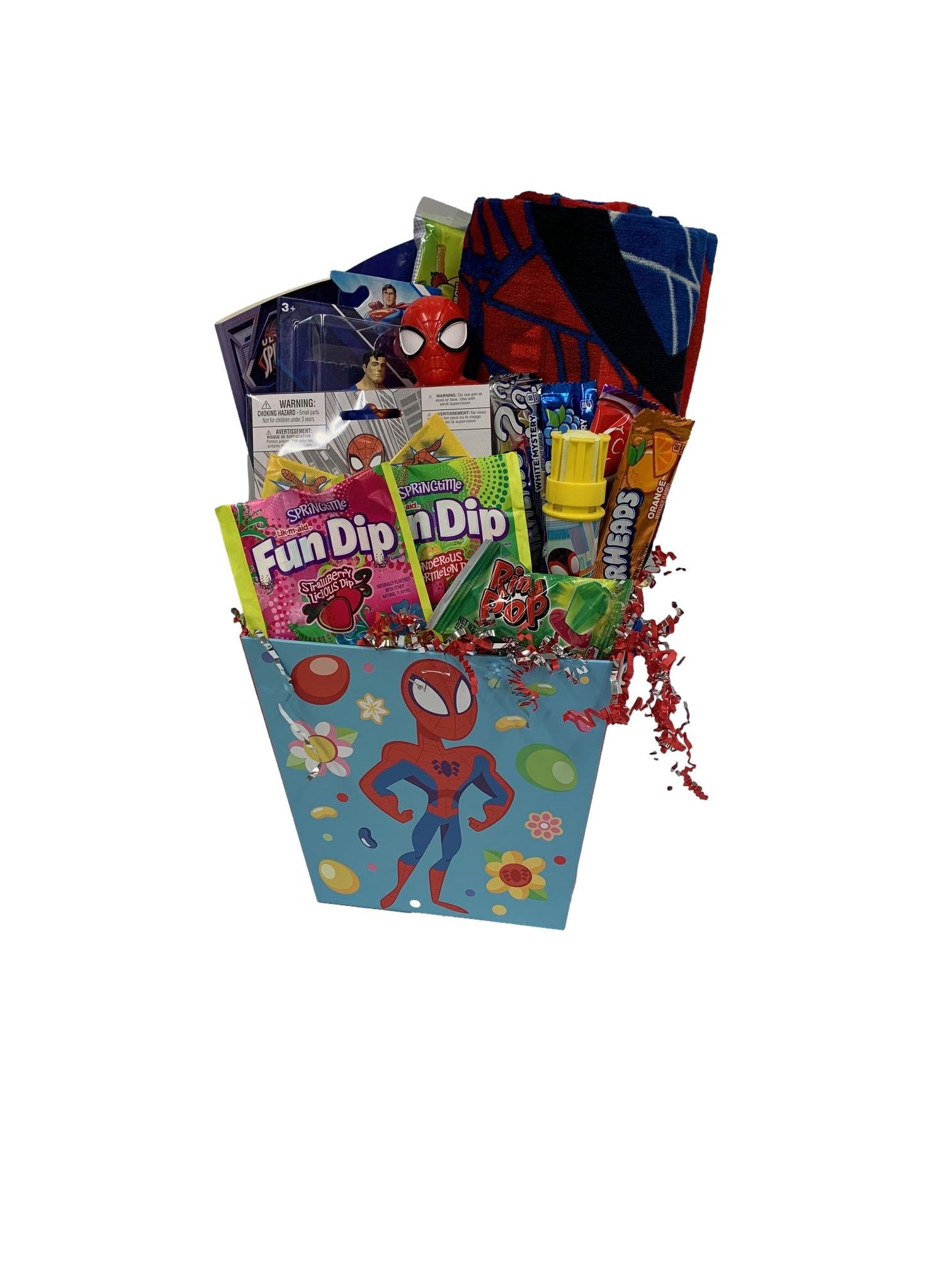 Sade's Gifts Premade Spiderman Themed Easter Basket; Includes Toys and ...