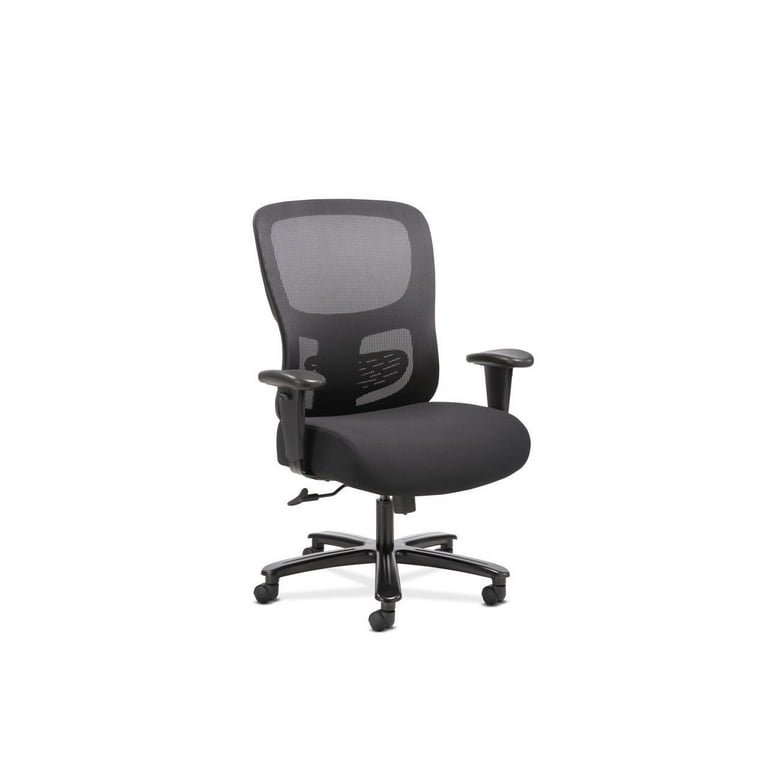 Sadie Big Tall Chair Height Adj Arms Adj Lumbar Black Fabric and