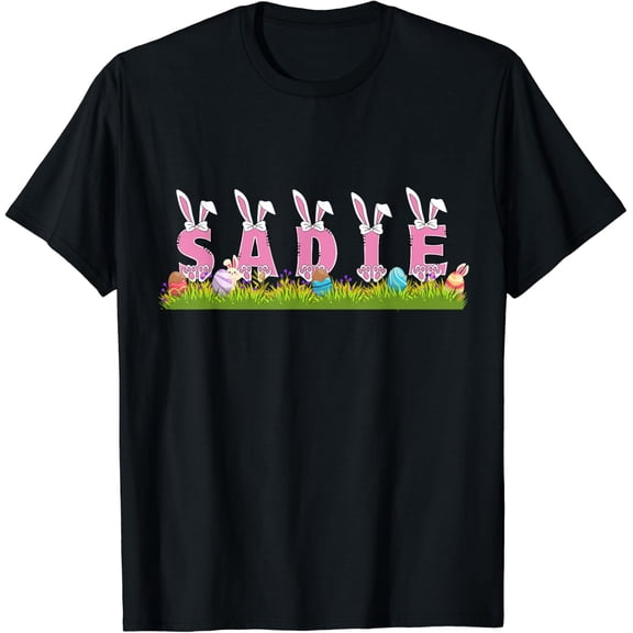 Sadie Bunny Easter Egg Name T-Shirt