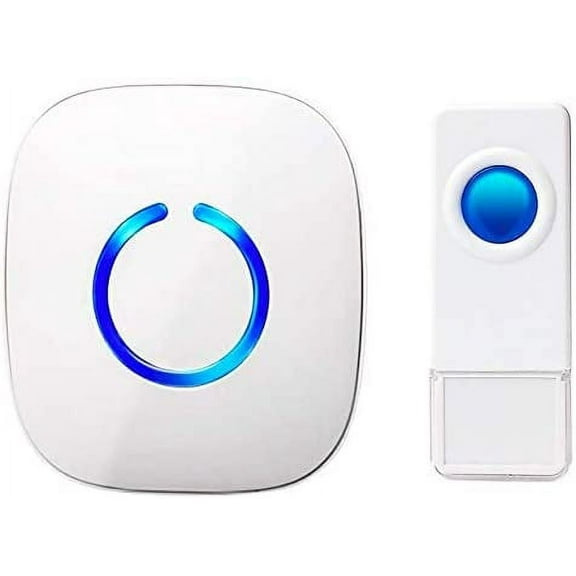 SadoTech Wireless Doorbells - Model C, 1 Push-Button Ringer and 1 Receiver, Battery Operated, Waterproof, Long Range, Portable Door Bells for Home with 52 Chimes and 4 Volumes