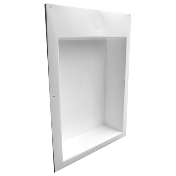 Saf-T-Duct Dryer Outlet Box - White, 4 Inch Round Vent, Wall Recessed Kit for Dryer Venting - Fits 16" Centers, UL 94HB Flammability Rated