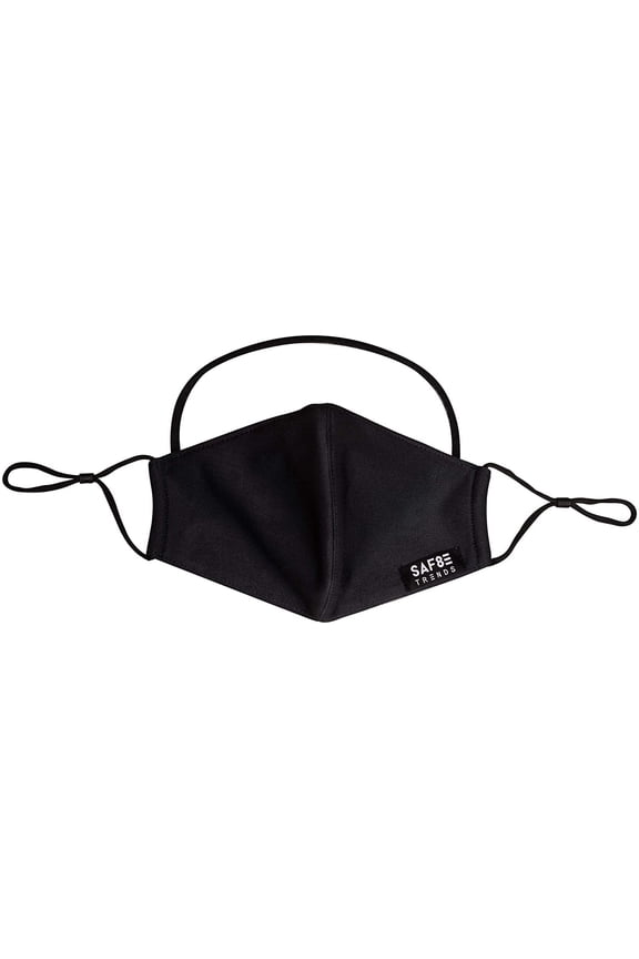 Saf8e Trends Cloth Face Mask with Removable Eye Shield - with Adjustable Straps and Three Layer Protection (150 Thread Count, Black)