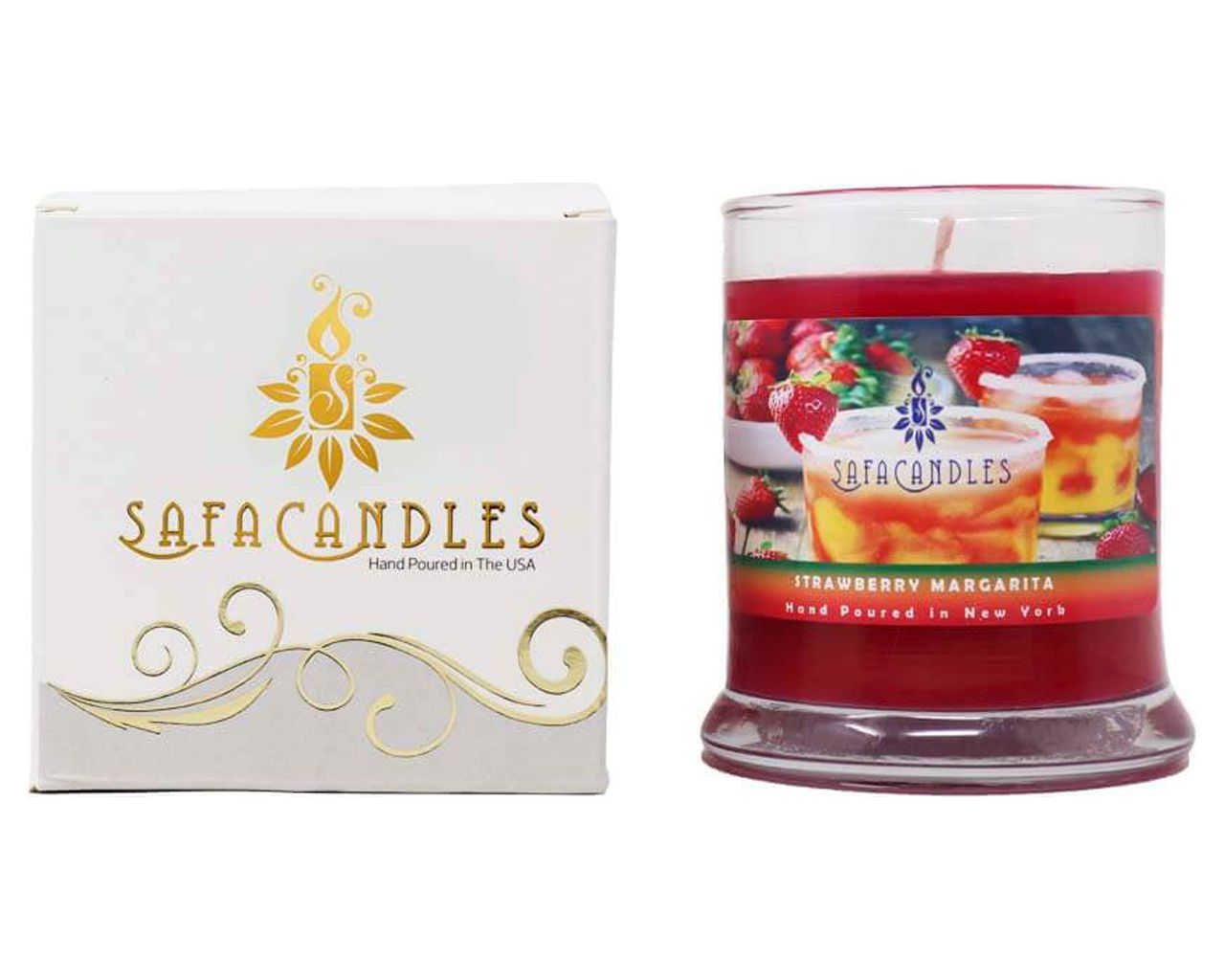 Safa Candles Premium Strawberry Island Margarita Candle Large Jar