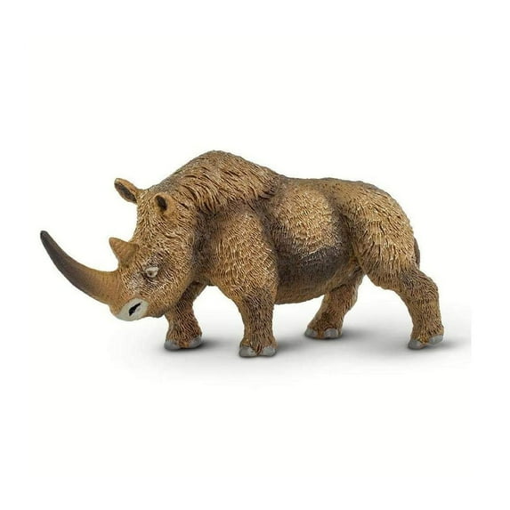 Safari Ltd. Woolly Rhinoceros Figurine - Detailed 6.75" Model Figure - Educational Toy for Boys, Girls & Kids Ages 3+