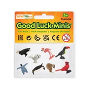 Safari Ltd. Good Luck Minis Birds Fun Pack   8 Mini Figurines Snowy Owl, Bald Eagle, Flamingo, Cardinal, Emperor Penguin, Chick, Kiwi, Toucan   Educational Toy Figures for Boys, Girls & Kids Ages 5+