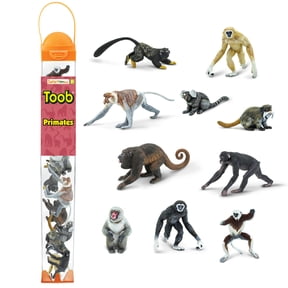 Safari Ltd. Primates TOOB - 10 Figurines of Monkeys - Educational Toy Set for Boys, Girls & Kids Ages 3+