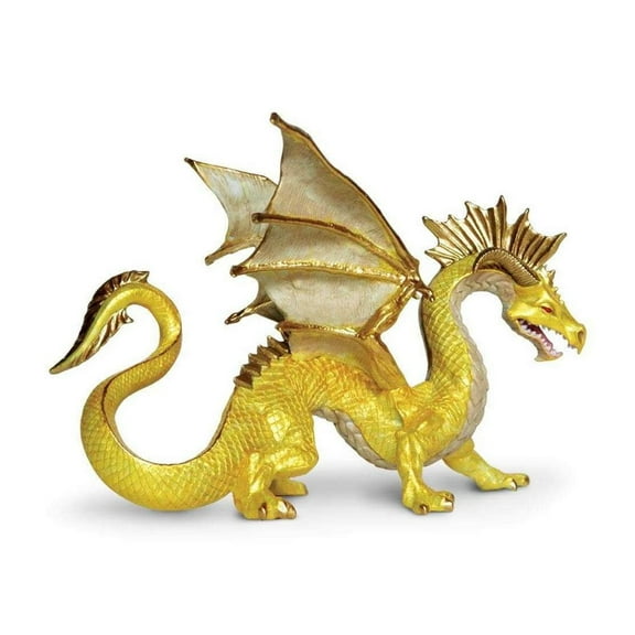 Safari Ltd. Golden Dragon Figurine - Detailed 6.75" Model Figure - Fantasy Toy for Boys, Girls & Kids Ages 4+