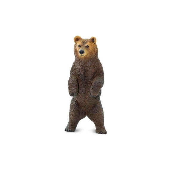 Safari Ltd. Grizzly Bear Figurine - Lifelike 4.2" Model Figure - Educational Toy for Boys, Girls, and Kids Ages 3+