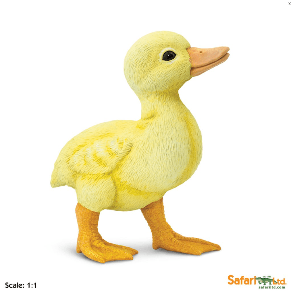 Hand-Painted Yellow Duckling Figurine Toy Set