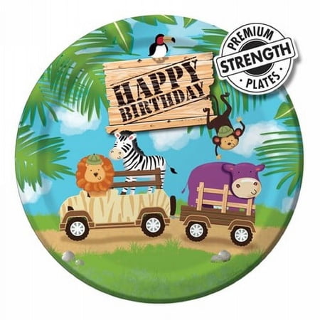 Creative Converting BB425520 Wild Safari 9" Luncheon Plates -8 Pack