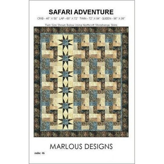 Safari Adventure Quilt Pattern 4 sizes by Marlous Designs