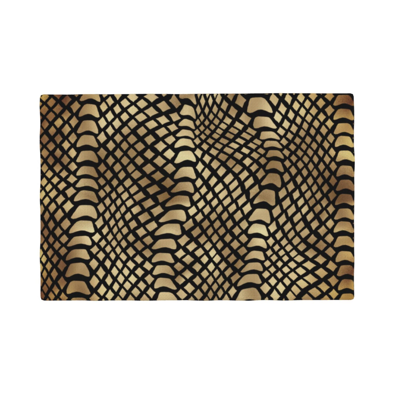 Safari African Black Gold Python Animal Skin Sepia, Imitation Linen ...