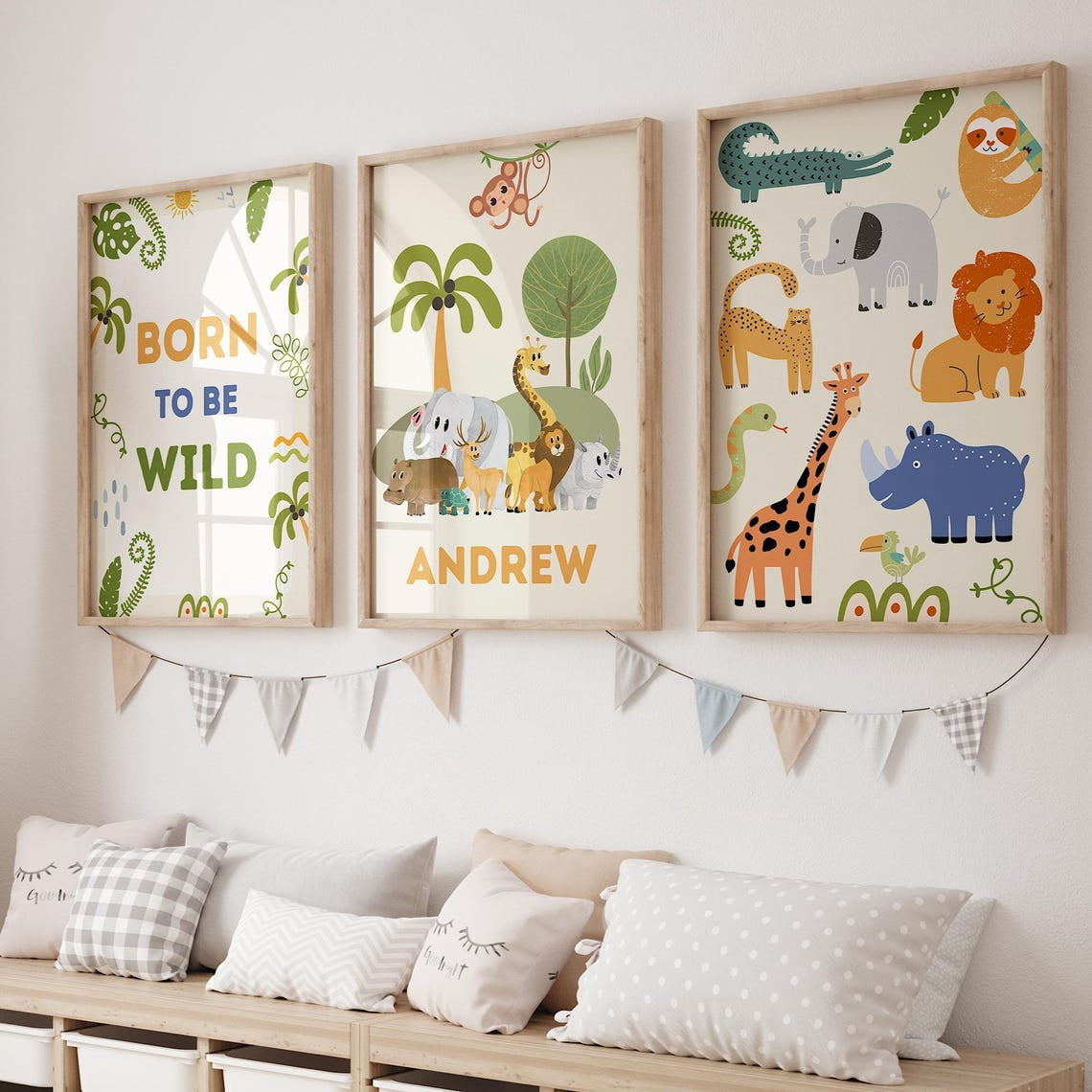 Safari Animal Nursery Safari Animal Jungle Nursery Decor Safari Decor ...