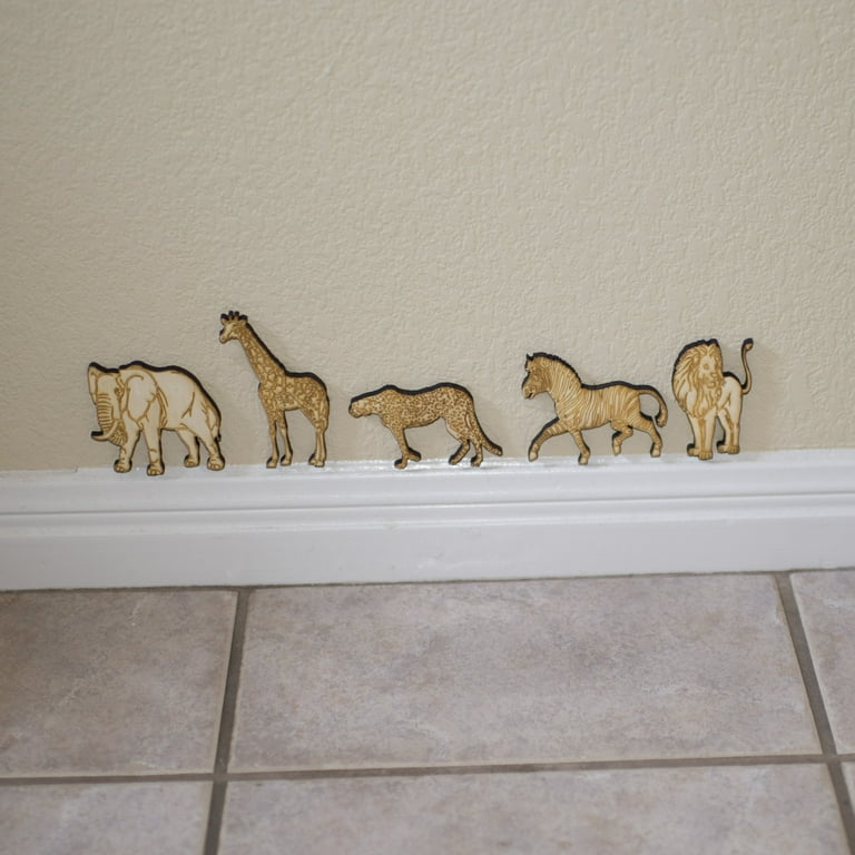 Safari Animals - 5 individual Wooden animals in all. Great for kids bedrooms! Safari Animals - 5 individual Wooden animals in all. Great for kids bedrooms!