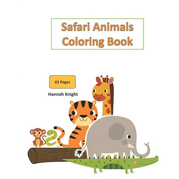Safari Animals Coloring Book (Paperback)(Large Print)