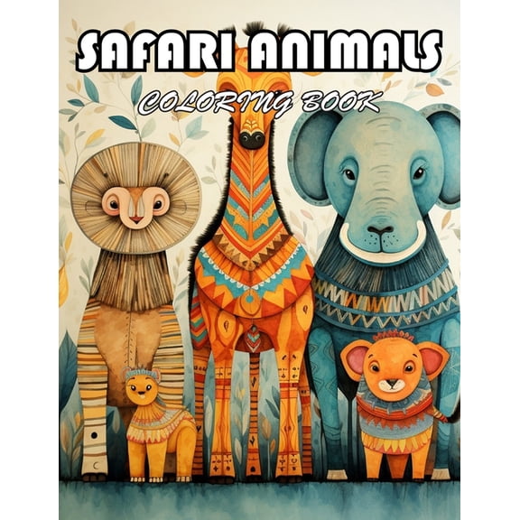 Safari Animals Coloring Book for Adults: A Journey of Color for All Ages, (Paperback)