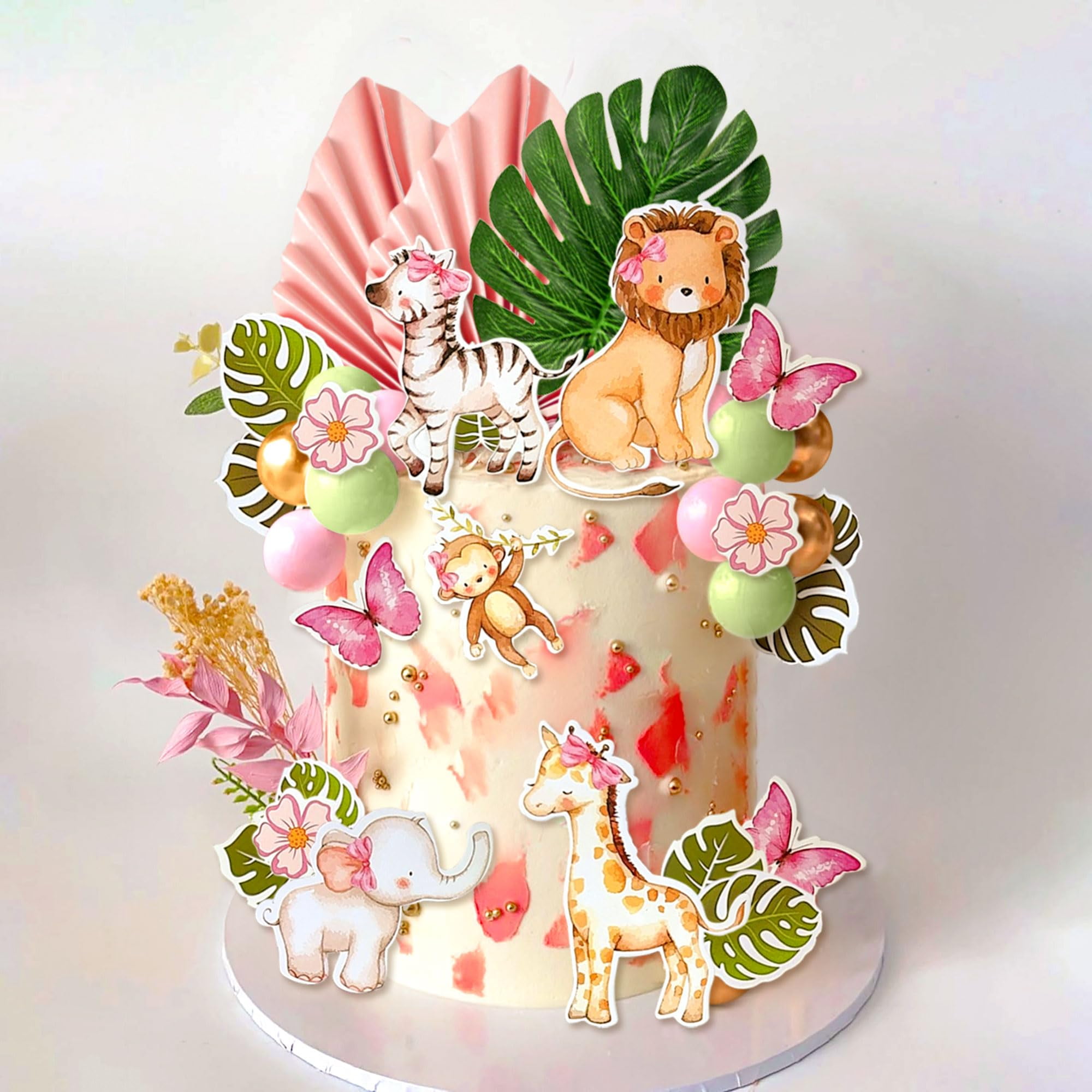 Safari Baby Shower Cake Decorazioni Ragazza Due Wild Cake Wild One Cake